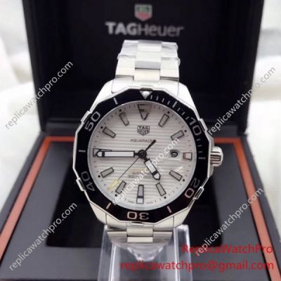 Japan Grade Replica Tag Heuer Calibre 5 Automatic Watch White Dial Black Bezel